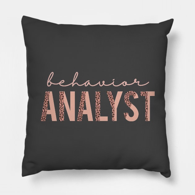 Behavior Analyst apparel or gift for every BA, BCBA or ABA Therapy student. Behavior Analyst appreciation gift Pillow by The Mellow Cats Studio