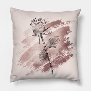 Vintage Classic Stem of Rose Pillow