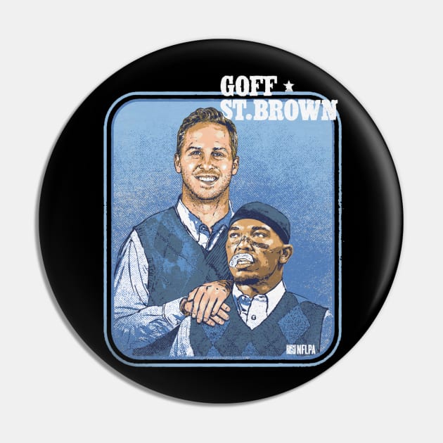 Jared Goff & Amon-Ra St. Brown Detroit Step Brothers Pin by ClarityMacaws