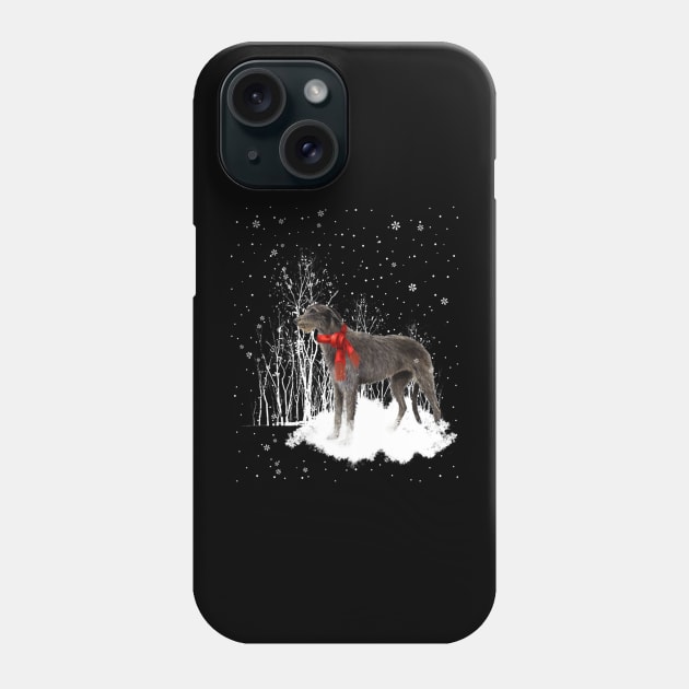 Scottish Deerhound Christmas Dog Happy Holidays Season Phone Case by BoongMie