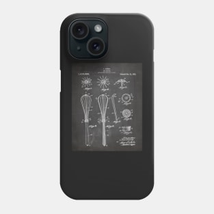 Whisk Patent - Baking Art - Black Chalkboard Phone Case