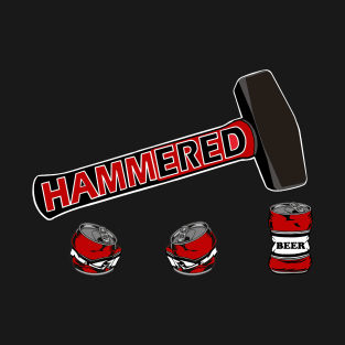 Hammered beer can design T-Shirt