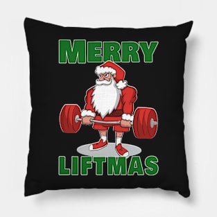 Powerlifting Santa Deadlift Merry Liftmas Pillow