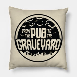 Graveyard black Pillow