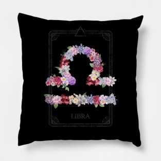 Floral Zodiac Sign: Libra Pillow