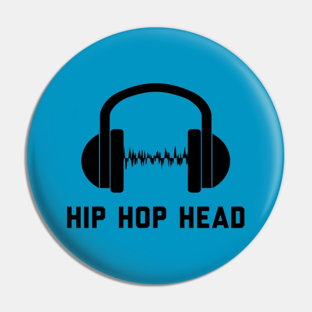 Hip Hop Head - Gift for Hip Hop Lovers Pin by stokedstore