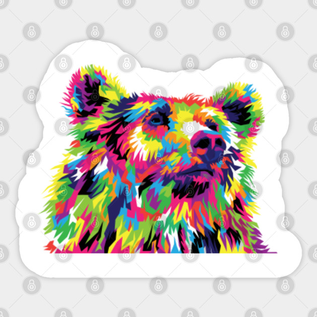 Bear Noth American Brown Grizzly Black Bear Cute Colorful Cool