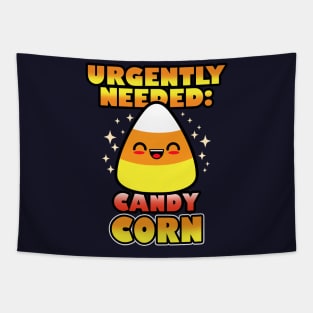 Cute Kawaii Candy Corn Halloween Trick Or Treat Meme Tapestry