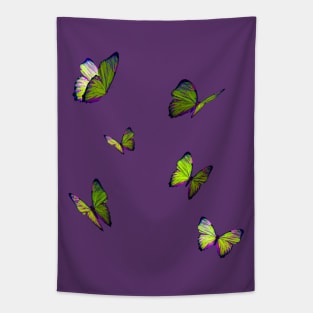 butterflies venom green Tapestry