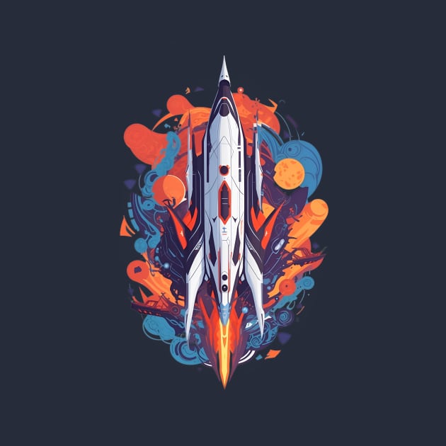 Future Spaceship Vector Artwork by deepofficial