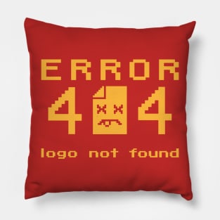 Error 404 Logo Not Found Pillow