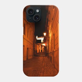 Medieval cobblestone street in Bratislava Phone Case