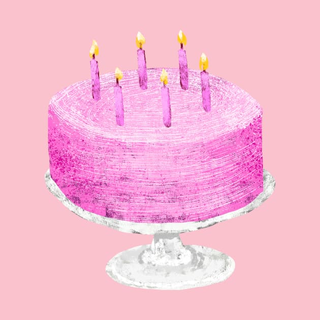 Pink Birthday Cake by pastanaut