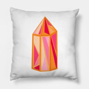 Pink and orange crystal Pillow