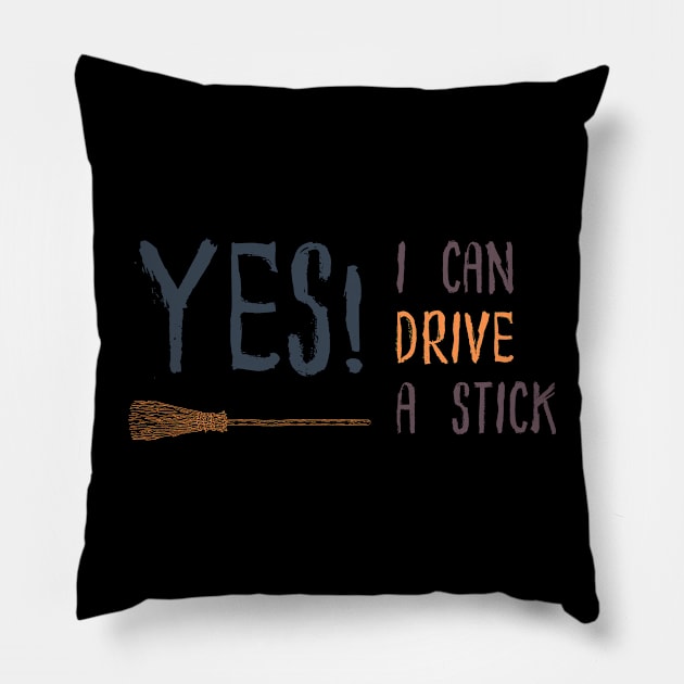 I can drive stick Pillow by Lili's Designs