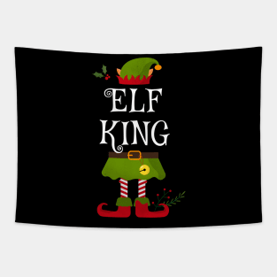 Elf King Shirt , Family Matching Group Christmas Shirt, Matching T Shirt for Family, Family Reunion Shirts Tapestry