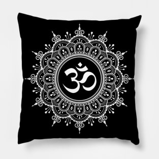 Aum Mandala (Dark) Pillow