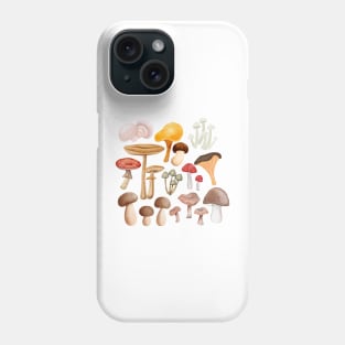 Mushroom multy kind of mushrooms Phone Case
