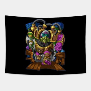 Gorilla Anti Toxin Lab Illustration Tapestry