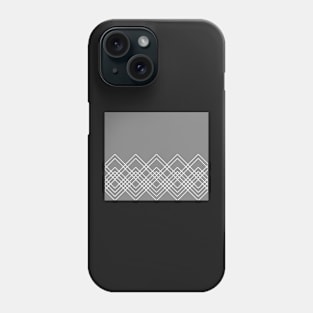 Geometric abstract - gray and white. Phone Case