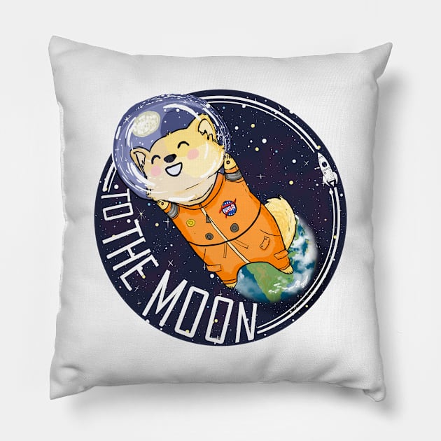 To The Moon Pillow by Haptica