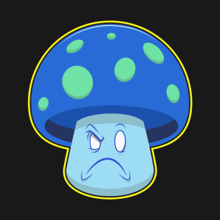 BLUE GRUMPY MAGIC MUSHROOM T-Shirt