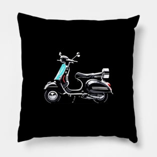 Vespa illustration Pillow