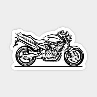 CB600F Hornet Motorcycle Sketch Art Magnet