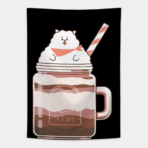 BT21 RJ Latte Tapestry by ZeroKara