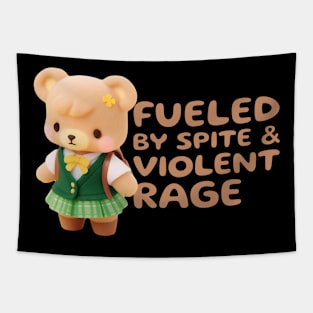 Fueled by Spite and Violent Rage Kawaii Tapestry