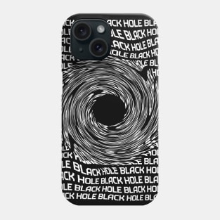 Black hole typography Phone Case