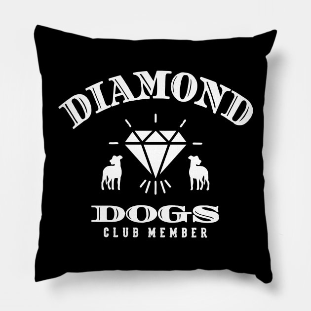 lasso Dogs Diamond Distressed Richmond Club Funny Pillow by danonbentley