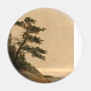 BY the sea pine tree Vintage Art Pin