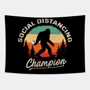 Funny Bigfoot Social Distancing Champion with Toilet Paper Tapestry