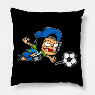 funny soccer Pillow