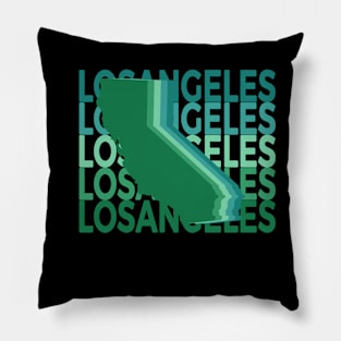 Los Angeles California Green Repeat Pillow