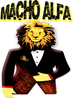 Tiger Macho Alfa Funny Desing Full color Magnet