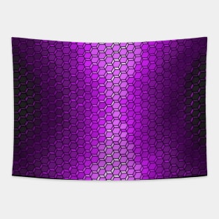 Purple Skin 3D Hexagon Pattern Tapestry