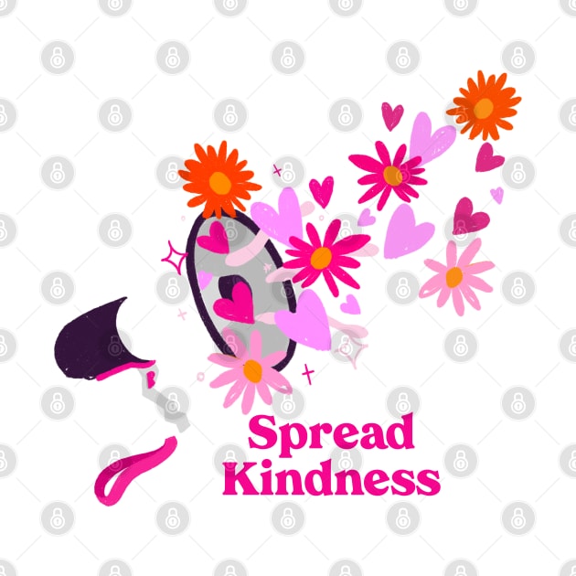 Spread Kindness: Loudspeaker with Flowers by Gsproductsgs