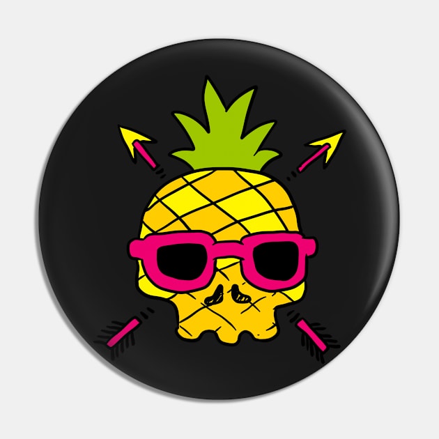 Pineapple Skull Pin by hothippo