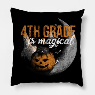 4th Grade is Magical - Vintage Halloween Fun Pillow