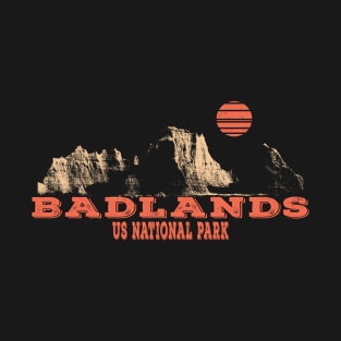 Badlands US National Parks South Dakota Distressed T-Shirt