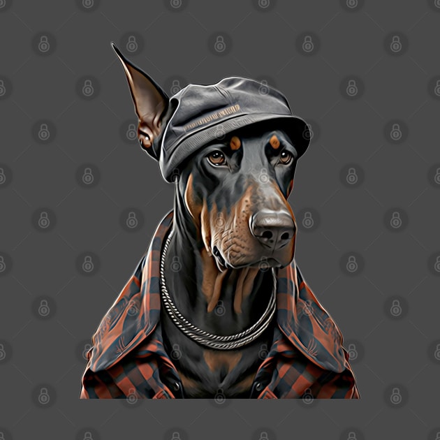 Harlem Style Doberman Pinscher by Unboxed Mind of J.A.Y LLC 