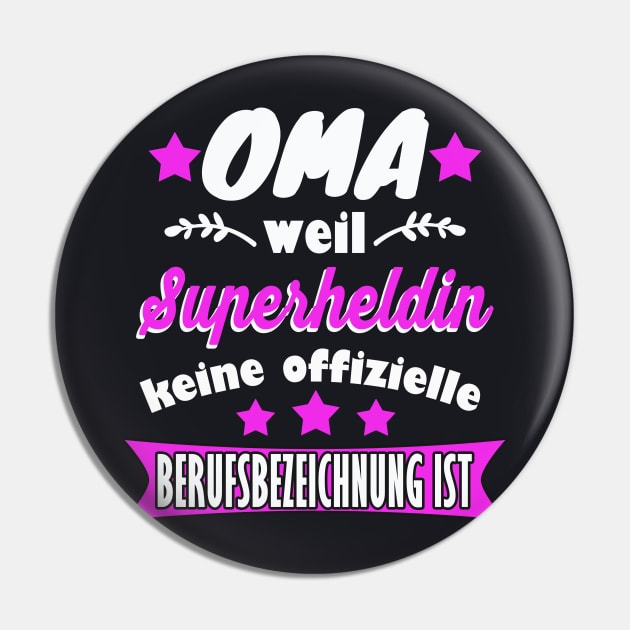 Oma Superheldin Großmutter Geschenk Pin by Foxxy Merch