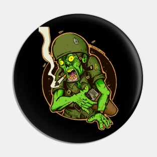 Zombie Soldier Pin