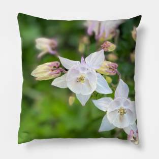 White Spring Flowers Pillow