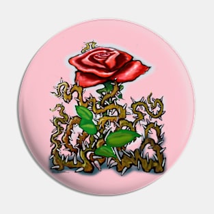 Rose and Thorns Pin