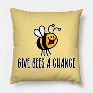 Give Bees a Chance II Pillow