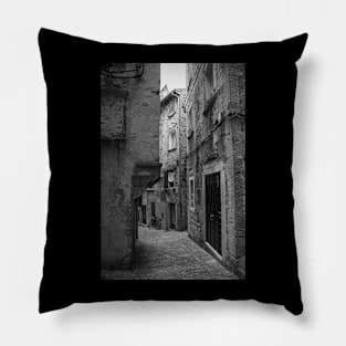 Back Street in Rovinj Old Town, Croatia Pillow