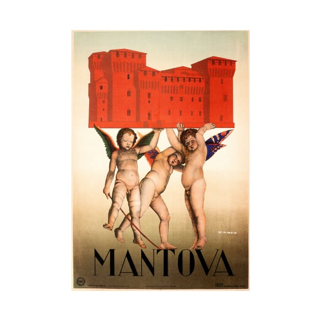 MANTOVA ITALY Mantua Baby Fairies Enchanted Vintage Italian Travel by vintageposters